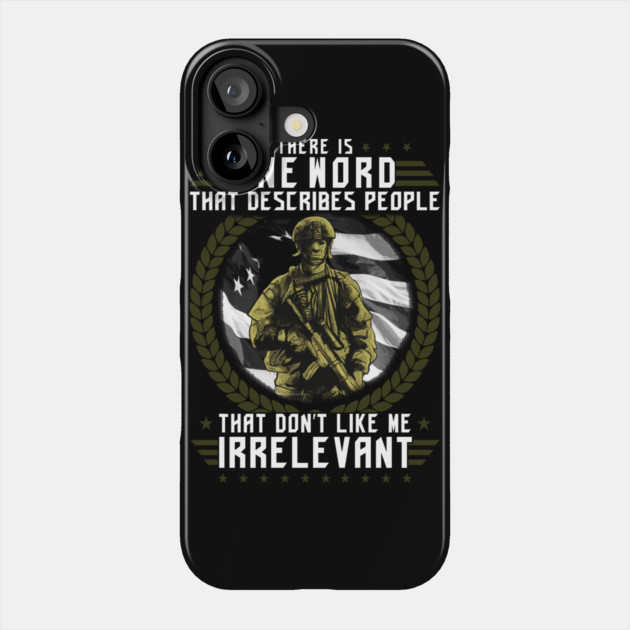 Veteran Military Soldier with rifle Phone Case by creative