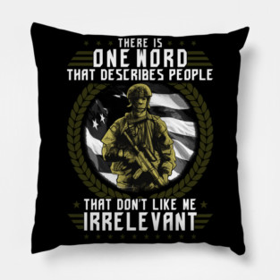 Veteran Military Soldier with rifle Pillow