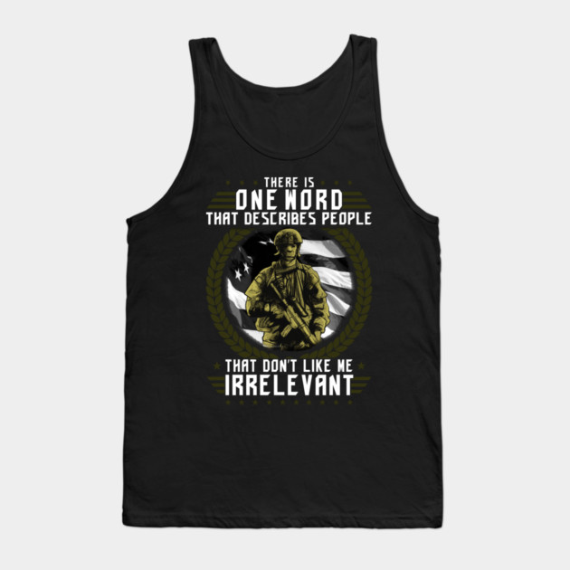 Veteran Military Soldier with rifle Tank Top by creative