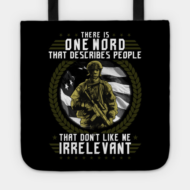 Veteran Military Soldier with rifle Tote by creative