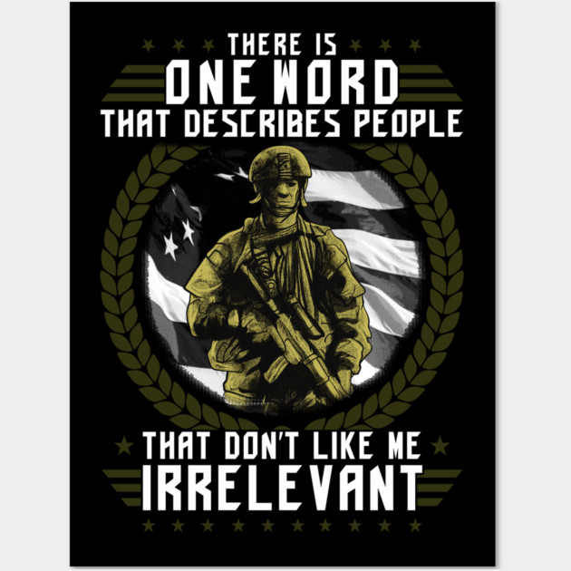 Veteran Military Soldier with rifle Wall Art by creative