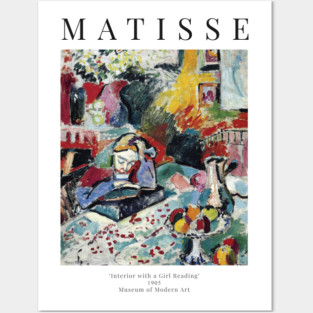 Henri Matisse - Interior with a Girl Reading - Exhibition Poster Posters and Art