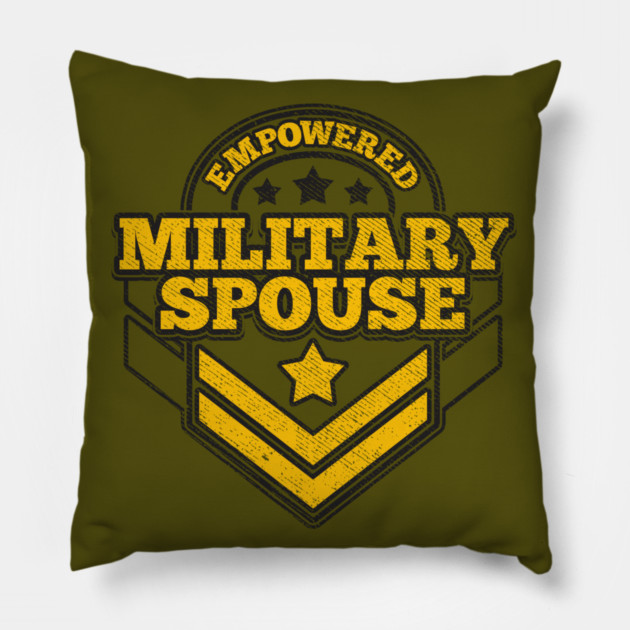 Empowered military spouse badge Pillow by creative