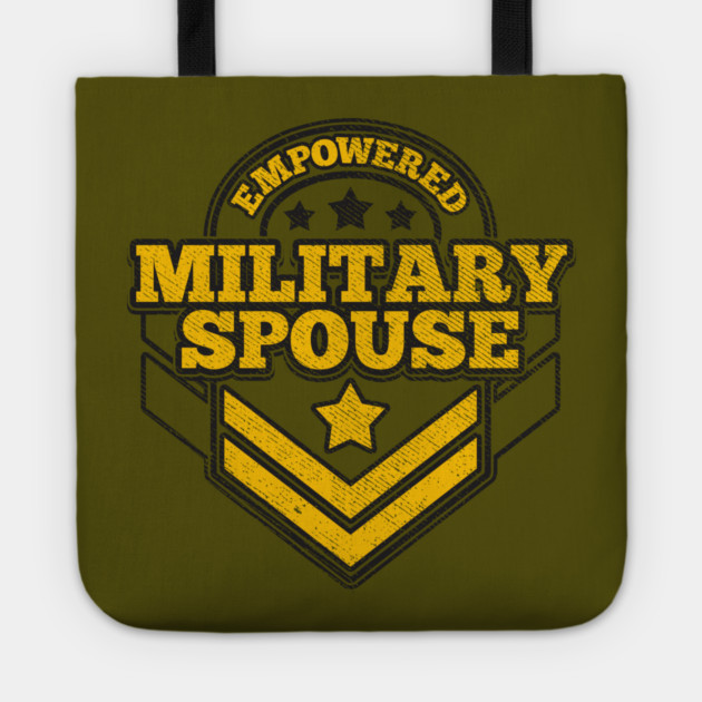 Empowered military spouse badge Tote by creative