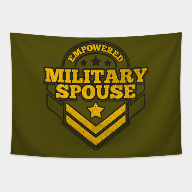Empowered military spouse badge Tapestry by creative