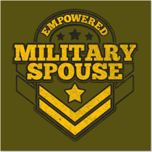 Empowered military spouse badge Posters and Art
