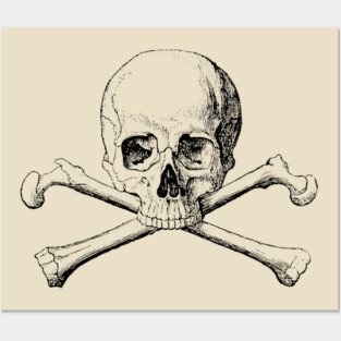 Skull and crossbones Posters and Art