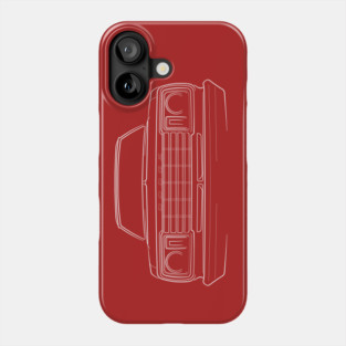 Dodge Adventurer D150 Pickup - front stencil, white Phone Case