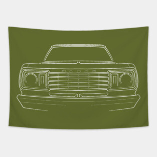 Dodge Adventurer D150 Pickup - front stencil, white Tapestry