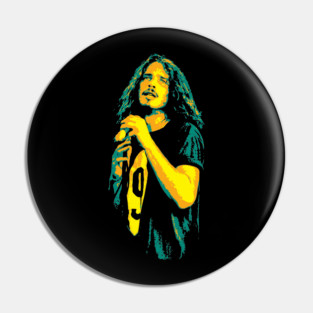Chris Cornell. Christopher John Cornell. an American singer, songwriter, and musician legends. rhythm guitarist. Temple of the Dog v4 Pin