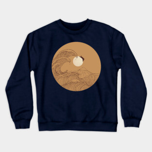The great wave of mount fuji sunset Crewneck Sweatshirt