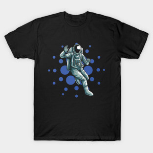 Cardano Logo Astronaut Blockchain ADA Crypto Token Coin To The Moon T-Shirt