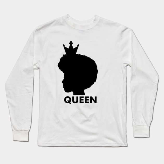 Afro African Queen, Black Pride, Melanin Woman Long Sleeve T-Shirt by logiamerch