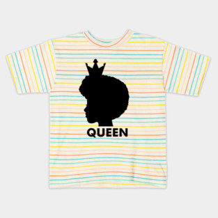 Afro African Queen, Black Pride, Melanin Woman Kids T-Shirt