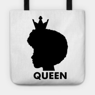 Afro African Queen, Black Pride, Melanin Woman Tote