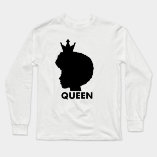 Afro African Queen, Black Pride, Melanin Woman Long Sleeve T-Shirt