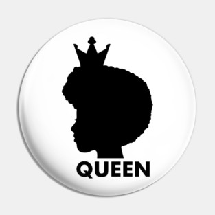 Afro African Queen, Black Pride, Melanin Woman Pin
