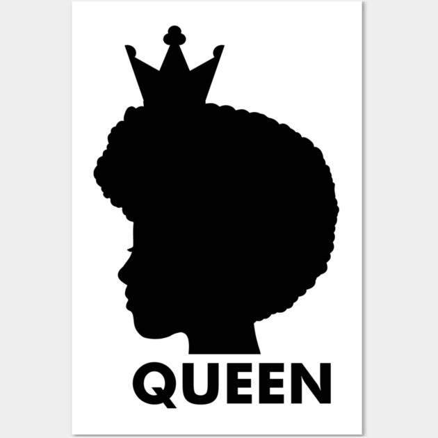 Afro African Queen, Black Pride, Melanin Woman Wall Art by logiamerch