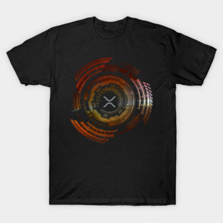 XRP Logo in Sci-Fi Hi-Tech Design T-Shirt