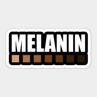 Melanin Color Shades Squares, Black Lives Matter Sticker
