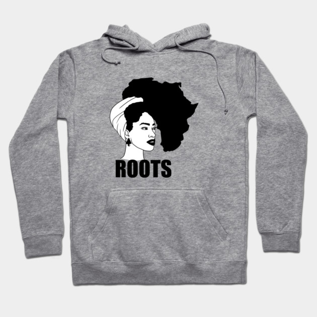 Afro, African Woman Roots, Africa Map, Black Pride Hoodie by logiamerch