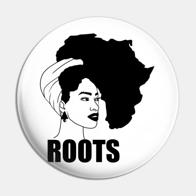 Afro, African Woman Roots, Africa Map, Black Pride Pin by logiamerch