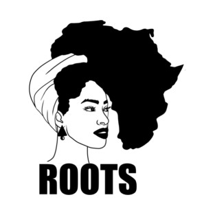 Afro, African Woman Roots, Africa Map, Black Pride T-Shirt