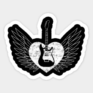 Rock n Roll Heart Sticker