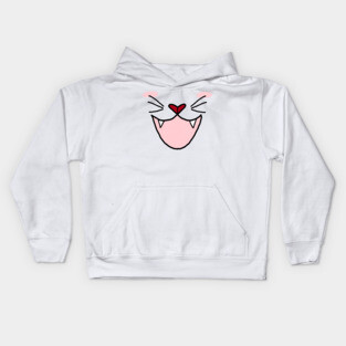 Cute cat face Kids Hoodie