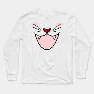 Cute cat face Long Sleeve T-Shirt