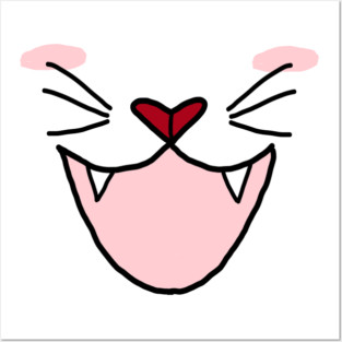 Cute cat face Posters and Art