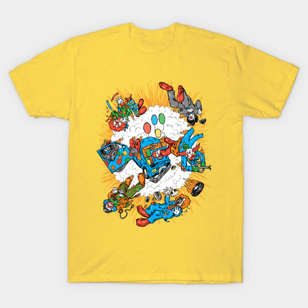 When Clown Cars Explode T-Shirt by nickv47