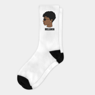 Melanin, Afro Woman, Black Girl Magic Socks