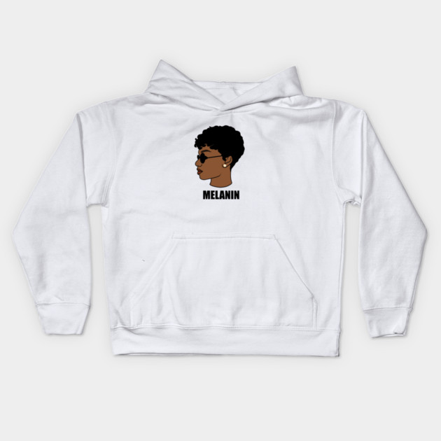 Melanin, Afro Woman, Black Girl Magic Kids Hoodie by logiamerch