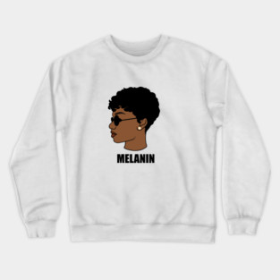 Melanin, Afro Woman, Black Girl Magic Crewneck Sweatshirt