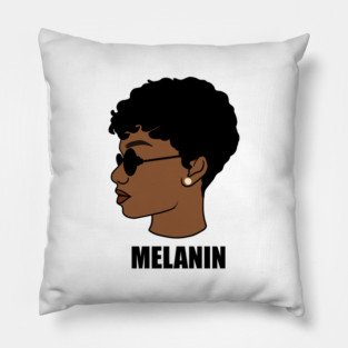 Melanin, Afro Woman, Black Girl Magic Pillow