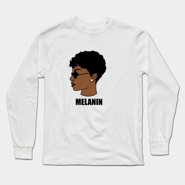 Melanin, Afro Woman, Black Girl Magic Long Sleeve T-Shirt by logiamerch