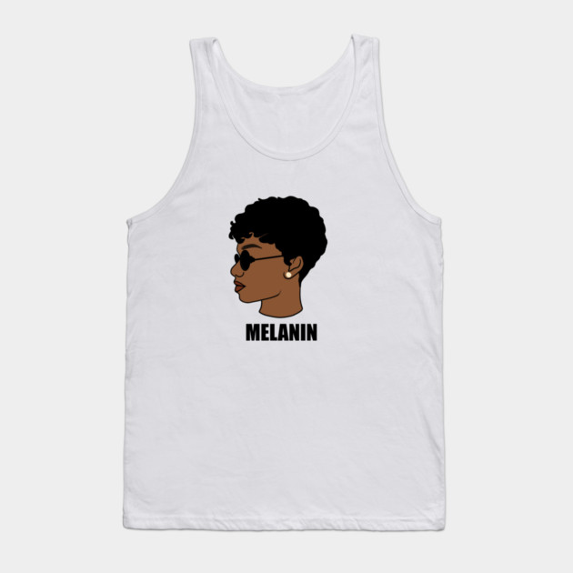 Melanin, Afro Woman, Black Girl Magic Tank Top by logiamerch