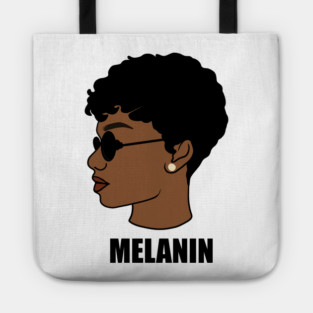 Melanin, Afro Woman, Black Girl Magic Tote