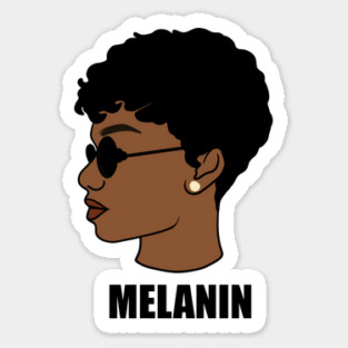 Melanin, Afro Woman, Black Girl Magic Sticker