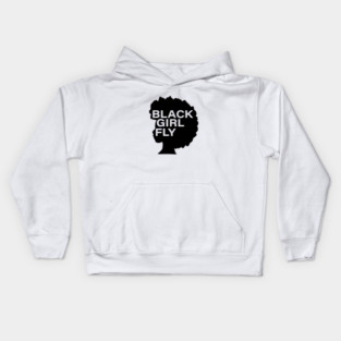 Black Girl Fly, Afro Woman, Black Girl Magic, Melanin Queen Kids Hoodie