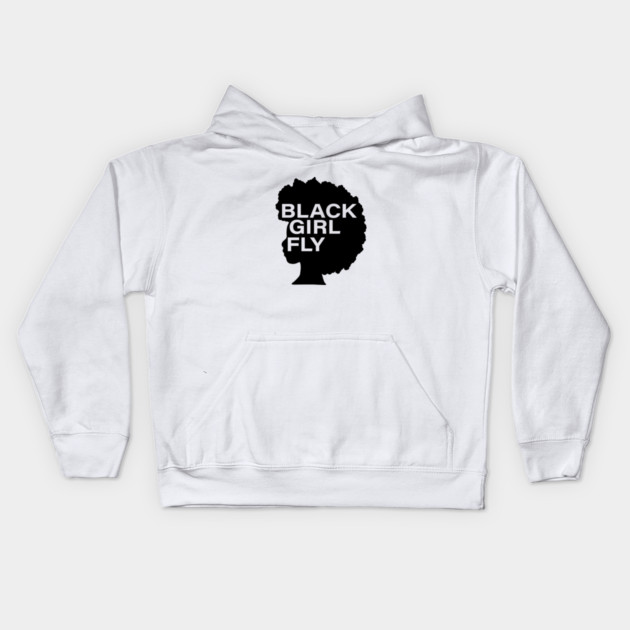 Black Girl Fly, Afro Woman, Black Girl Magic, Melanin Queen Kids Hoodie by logiamerch