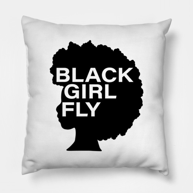 Black Girl Fly, Afro Woman, Black Girl Magic, Melanin Queen Pillow by logiamerch