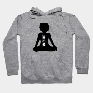 Afro Woman, Woke, Meditation, African, Black Lives Hoodie