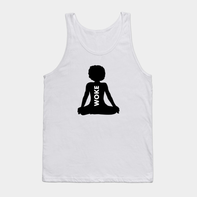 Afro Woman, Woke, Meditation, African, Black Lives Tank Top by logiamerch