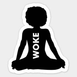 Afro Woman, Woke, Meditation, African, Black Lives Sticker