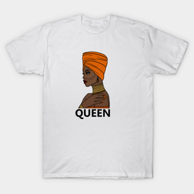 Afro Queen Black Girl Magic, Melanin T-Shirt by logiamerch