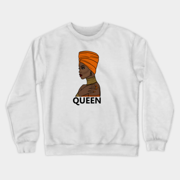 Afro Queen Black Girl Magic, Melanin Crewneck Sweatshirt by logiamerch