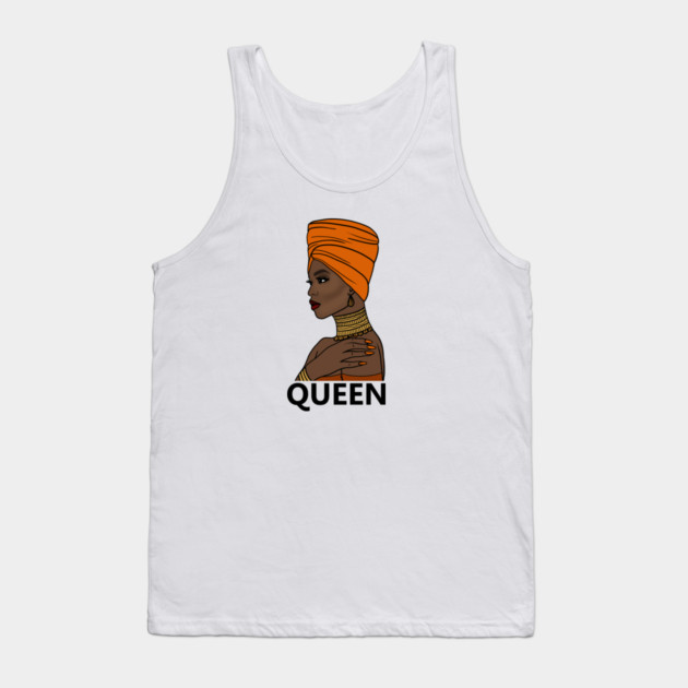 Afro Queen Black Girl Magic, Melanin Tank Top by logiamerch