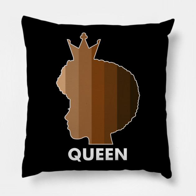 Melanin, Afro Melanin Queen, Black Pride, Skin shades Pillow by logiamerch